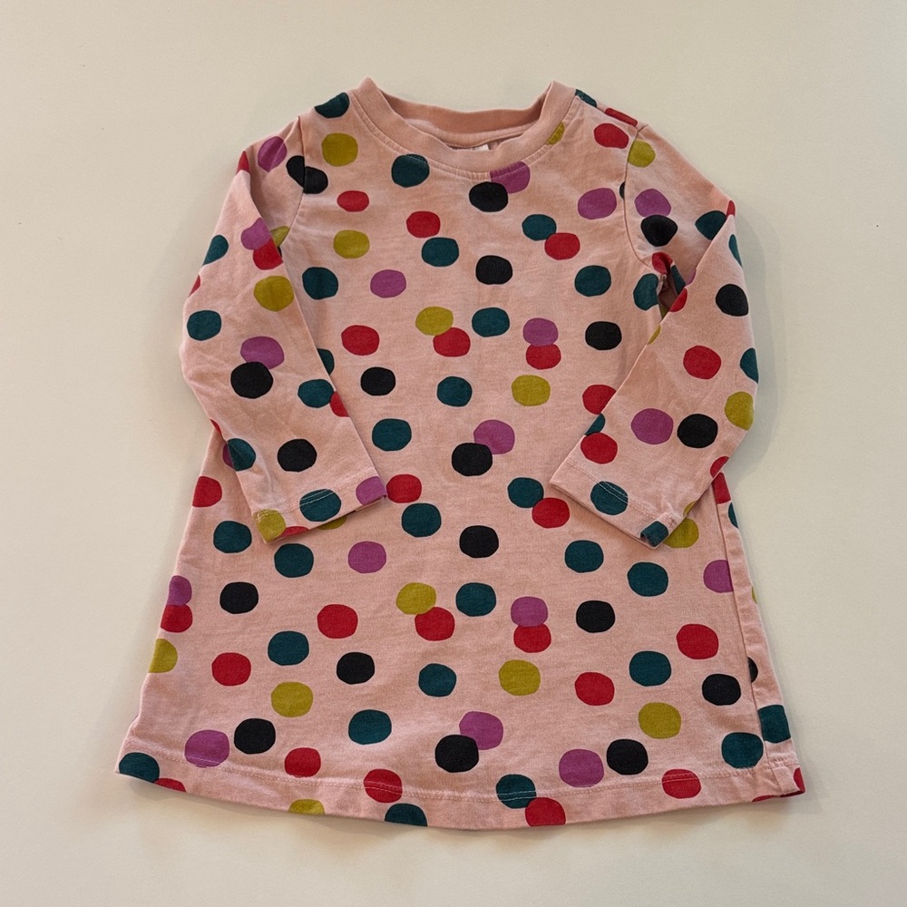 Hanna Andersson Pink Polka Dot Tee Dress